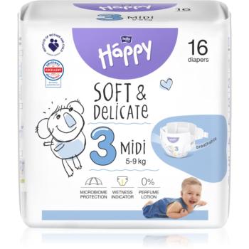 BELLA Baby Happy Soft&Delicate Size 3 MIdi jednorazové plienky 5-9 kg 16 ks