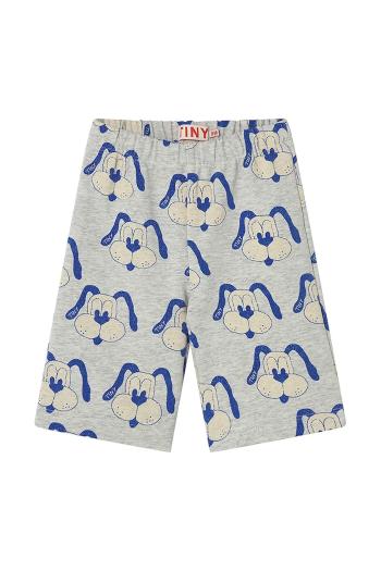 Nohavice pre bábätká Tinycottons DOGS BABY PANT šedá farba, s potlačou, SS25-468
