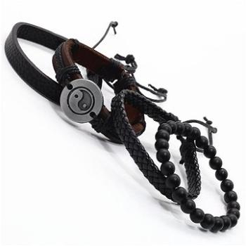 Predator Q1 Kožený náramok Yin Yang – sada 4 ks – Q08 (15975)