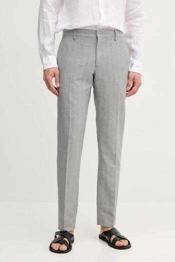 Nohavice Tommy Hilfiger pánske, šedá farba, priliehavé, SQTHL7527.SQTH509