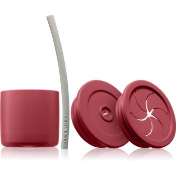 Minikoioi Sip+Snack Set jedálenská sada pre deti Velvet Rose / Powder Grey 1 ks