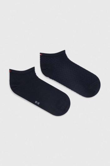 Ponožky Tommy Hilfiger 2-pak dámske, tmavomodrá farba, 701227564