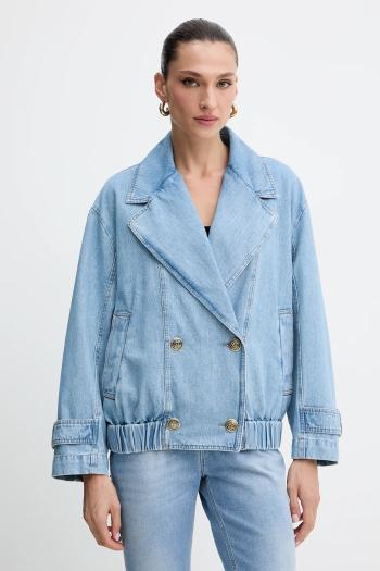 Rifľová bunda Marella modrá farba, prechodná, oversize, 2523046064200