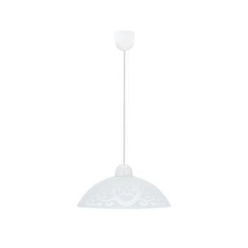 Závesná lampa Bronte 1X60W E27 tienidlo biele so vzorom