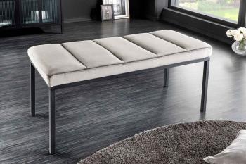 LuxD Dizajnová lavica Bailey 80 cm svetlosivý zamat