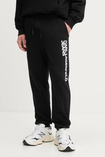 Tepláky Karl Lagerfeld Jeans čierna farba, s potlačou, A1M10001