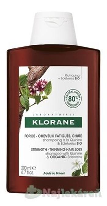 Klorane Shampooing À La Quinine & Edelweiss BIO šampón s chinínom a bio plesnivcom alpským 200 ml