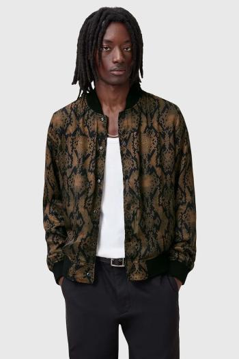 Obojstranná bunda bomber AllSaints SOUNDVIEW čierna farba, prechodná, M006OC