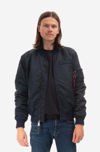 Bunda Alpha Industries 108130.07-navy, pánska, tmavomodrá farba, prechodná