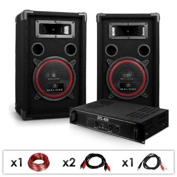 Electronic-Star Pereche de boxe pasive DJ PA Set "DJ-12" amplificator si boxe