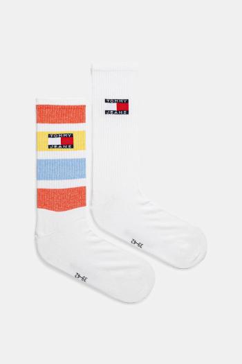 Ponožky Tommy Jeans 2-pak biela farba, 701232726