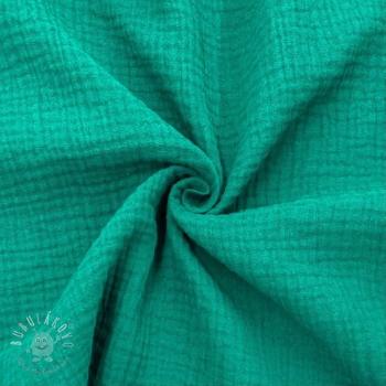 Dvojitá gázovina/mušelín dark teal