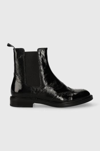 Kožené topánky chelsea Vagabond Shoemakers AMINA dámske, čierna farba, na plochom podpätku, 5603.160.20