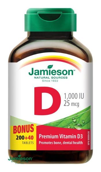 Jamieson Vitamín D3 1000 IU 240 tabliet