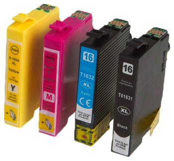 MultiPack EPSON T1635 + 20ks fotopapiera (C13T16364010) - kompatibilná cartridge, čierna + farebná, 1x15ml/3x10ml