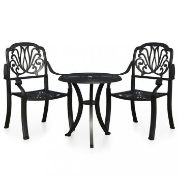 Záhradný bistro set 3 ks liaty hliník Dekorhome