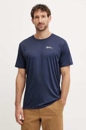 Športové tričko Jack Wolfskin Tech tmavomodrá farba, jednofarebné, A63293