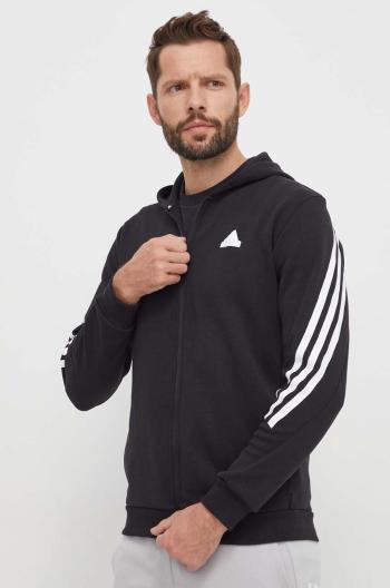 Mikina adidas pánska, čierna farba, s kapucňou, s potlačou, IR9159