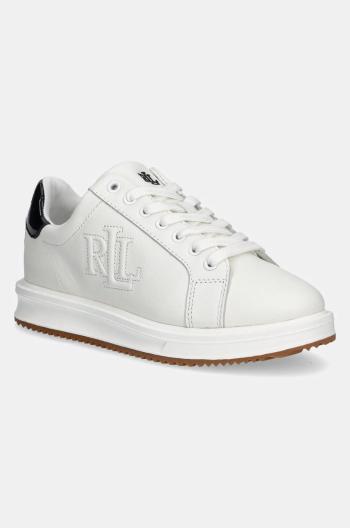Kožené tenisky Lauren Ralph Lauren Ainsley biela farba, 802959226001
