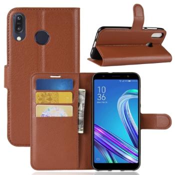 LITCHI Peňaženkové puzdro Asus Zenfone Max (M1) ZB555KL hnedé