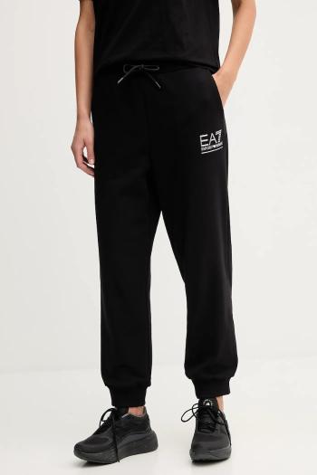 Tepláky EA7 Emporio Armani čierna farba, s potlačou, AF12473.7W000418