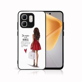 MY ART Ochranný kryt pre Infinix Hot 50i RED DRESS (137)