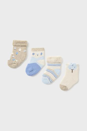 Detské ponožky Mayoral Newborn 4-pak modrá farba, 9917