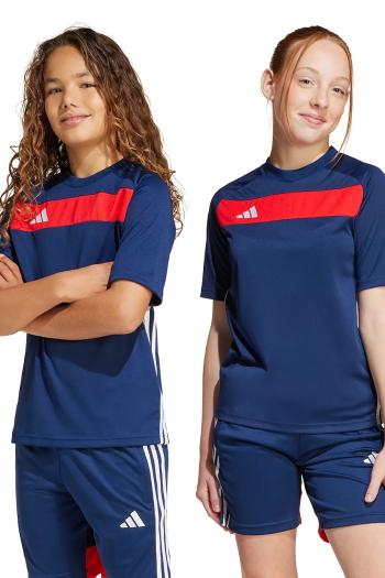 Detské tričko adidas Performance tmavomodrá farba, s nášivkou, JD0586