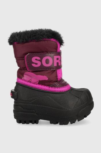 Detské snehule Sorel Toddler fialová farba