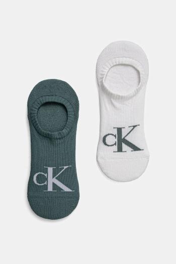 Ponožky Calvin Klein Jeans 2-pak pánske, zelená farba, 701228809