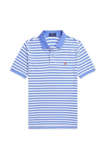 Detská bavlnená polokošeľa Polo Ralph Lauren vzorovaný, 323964150001