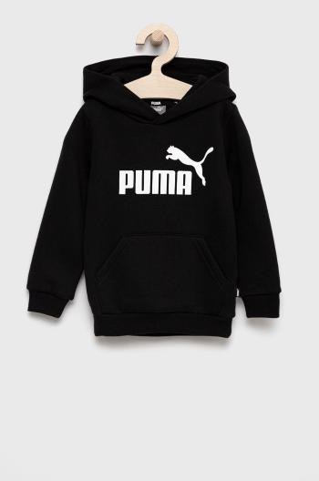 Detská mikina Puma 586965 čierna farba, s potlačou