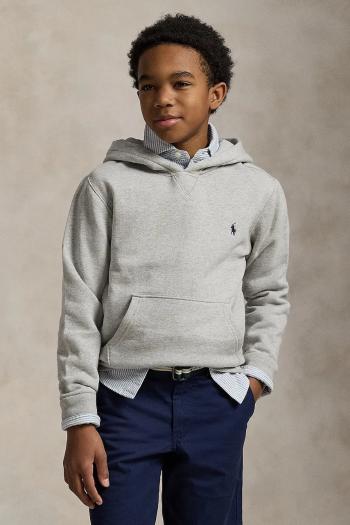 Detská mikina Polo Ralph Lauren šedá farba, s nášivkou