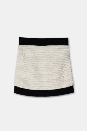 Dievčenská sukňa Abercrombie & Fitch béžová farba, mini, áčkový strih, KI243-4055