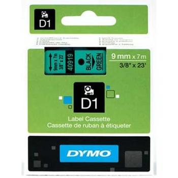 Dymo D1 40919, S0720740, 9mm x 7m čierna tlač / zelený podklad, originálna páska