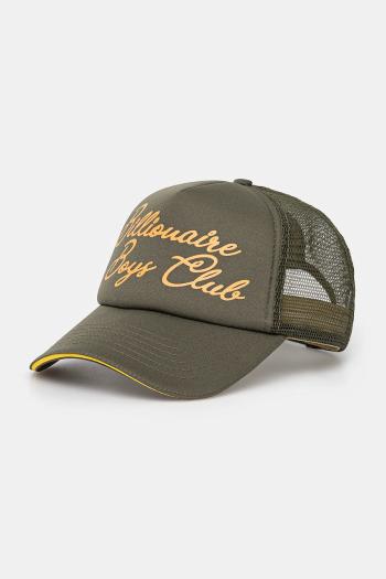 Šiltovka Billionaire Boys Club Script Trucker Cap zelená farba, s nášivkou, B24470