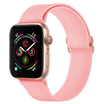 NYLON Remienok Apple Watch 9 / 8 / 7 (41mm) / 6 / SE / 5 / 4 (40mm) / 3 / 2 / 1 (38mm) ružový