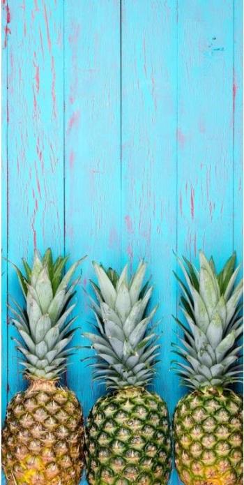 Gyerek fürdőlepedő CARBOTEX Ananas Blue 70×140 cm