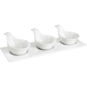 Lamart LT9218 4 dielna servírovacia sada misiek Dine, 34 x 12 cm