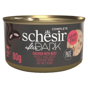 SCHESIR After Dark Paté konzerva pre mačky kura a hovädzie 80 g