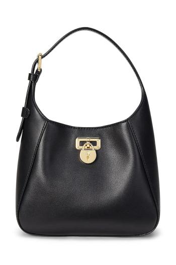 Kožená kabelka Lauren Ralph Lauren čierna farba, 431966750
