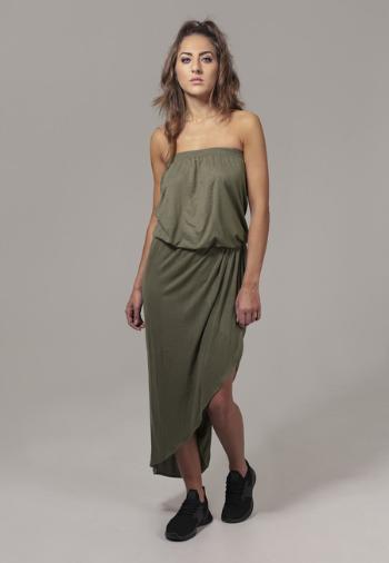 Urban Classics Ladies Viscose Bandeau Dress paleleaf