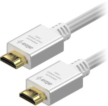 Videokábel AlzaPower AluCore Premium HDMI 2.0 High Speed 4K 3 m, fehér