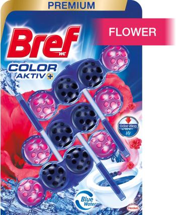 WC golyó BREF Blue Aktiv Fresh Flower WC tisztító és illatosító 3 x 50 g