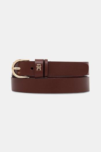 Kožený opasok Tommy Hilfiger béžová farba, AW0AW16836