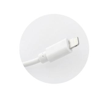 Blue Star hálózati töltő adapter USB + Lightning kábel, 1A, 5W, fehér