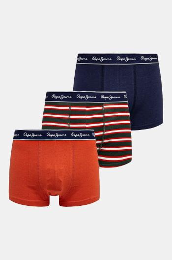 Boxerky Pepe Jeans RETRO STPS TK 3-pak pánske, tmavomodrá farba, PMU11161