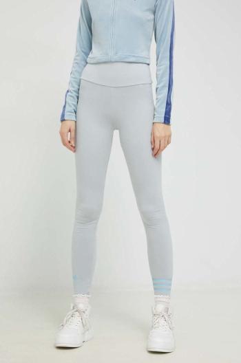 Legíny adidas Originals dámske, šedá farba, s potlačou