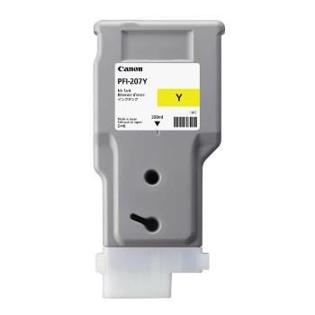 CANON PFI-207 Y - originálna cartridge, žltá, 300ml