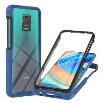 DUAL Obojstranný kryt s fóliou Xiaomi Redmi Note 9S / Note 9 Pro modrý